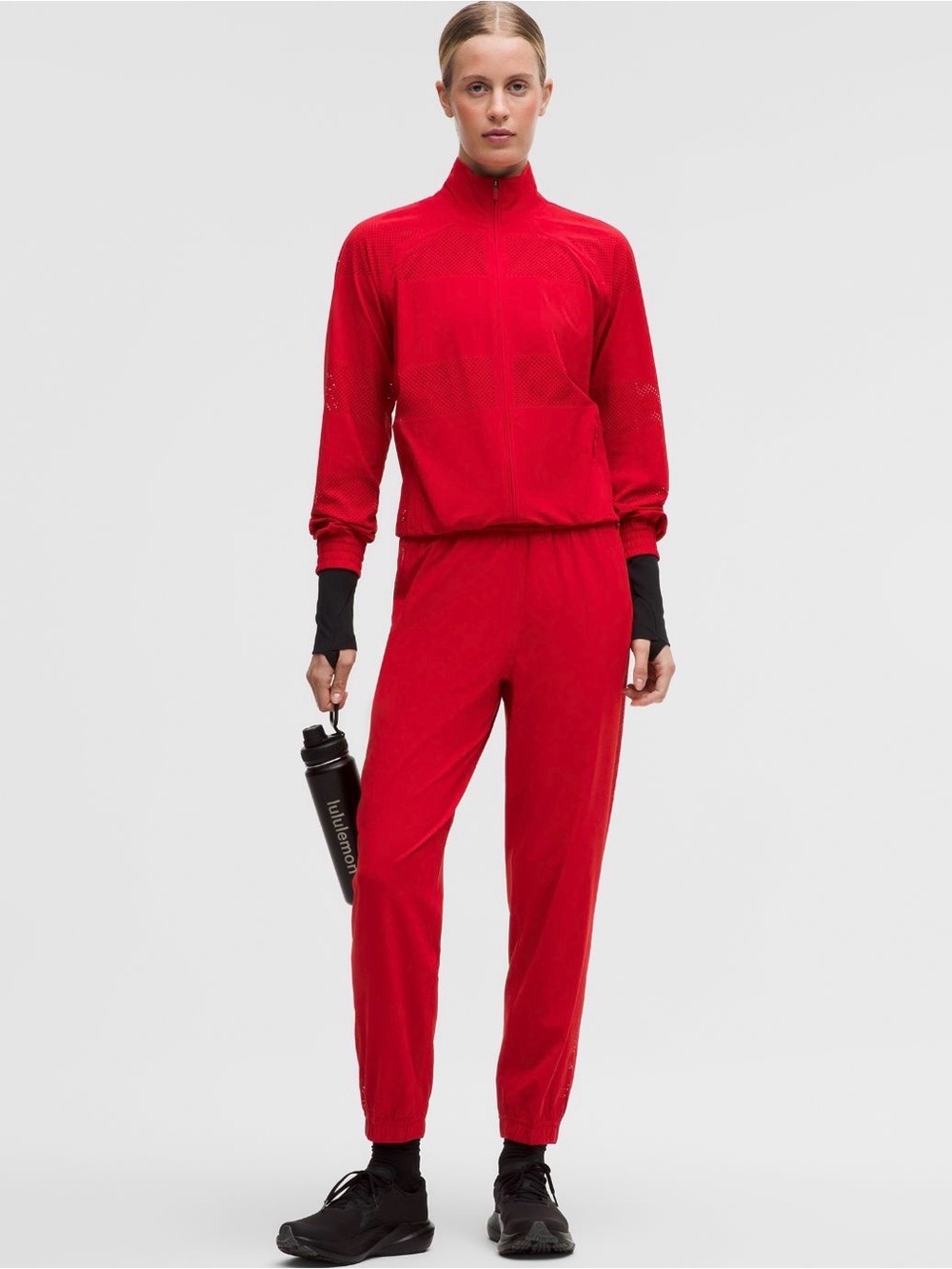 Lululemon Adapted State MR Jogger Perf Stripe NWT Red OXFD